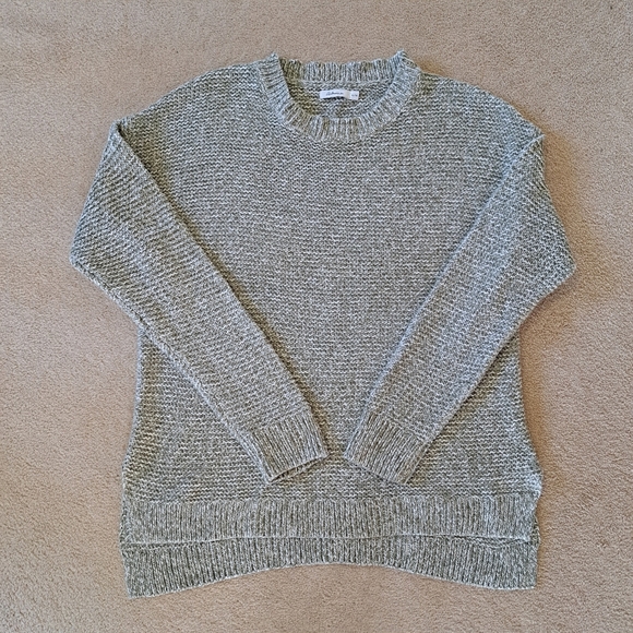 Reitmans Knit Sweater Women's XL Green Crewneck Cozy Neutral Heathered - Picture 11 of 11